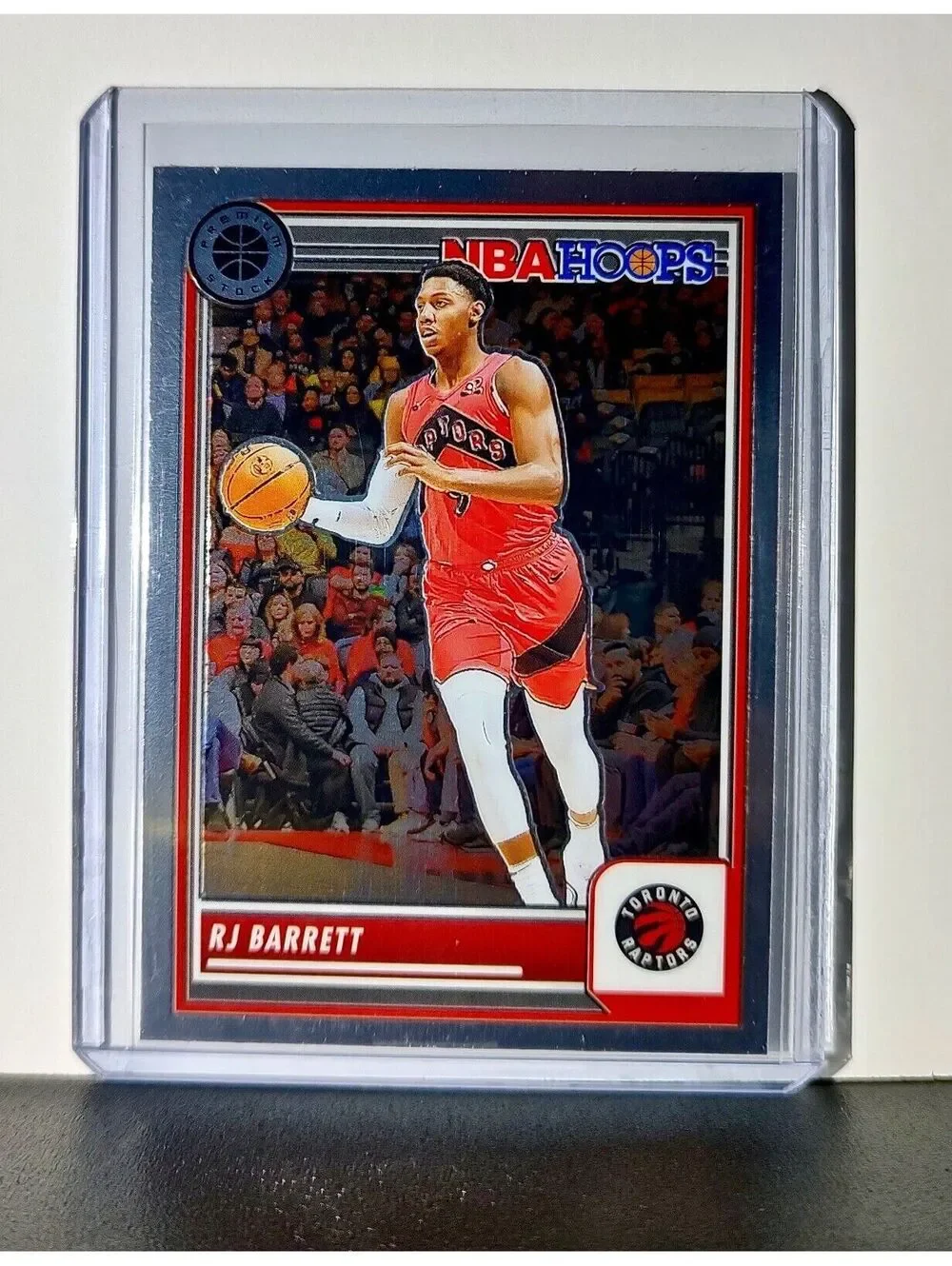 RJ Barrett 2023-24 Panini Premium Stock NBA Hoops #158 Card Toronto Raptors